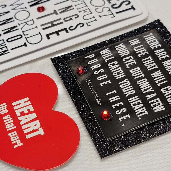 Heart Love Dimensional Accents Embellishments Stickers Helen Keller Scrapbooking - Picture 2 of 3